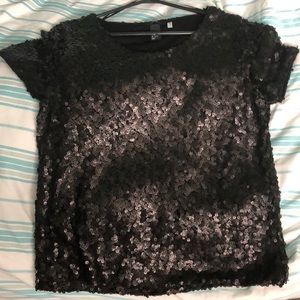 Black sequin top!